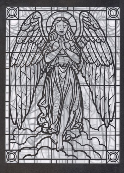 Amazing Angels Stained Glass Coloring Book Dover Publications 9780486480473