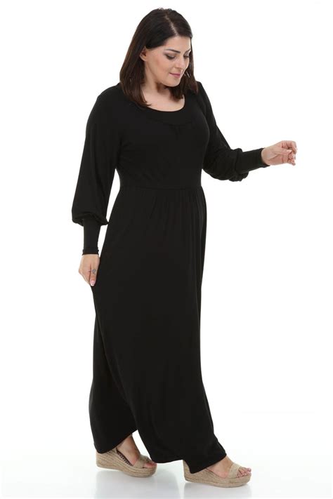 Duga Crna Haljina Plus Size Lavica