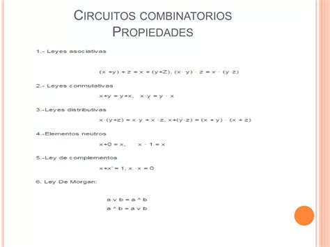 Algebra Booleana Y Circuitos Combinatorios Ppt