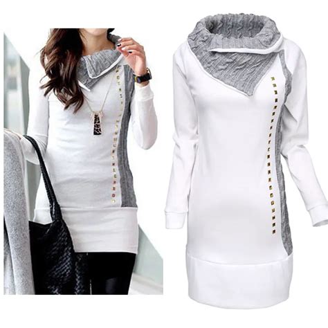 New Stylish Women Turn Down Collar Woman Lady Rivet Embellished