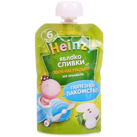 Пюре Хайнц 90г яблоко/сливки м/у купить за 67 руб. с доставкой на дом в ...