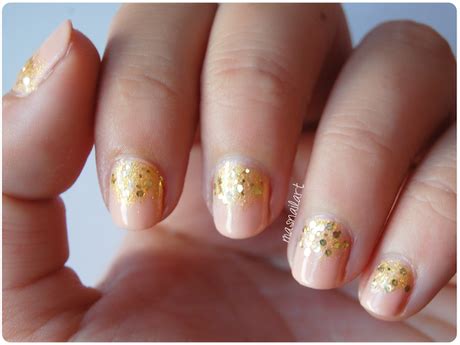 Notd U As Elegantes En Nude Con Glitter Dorado Paperblog