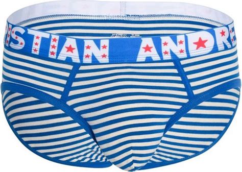 Andrew Christian Sky Stripe Brief W ALMOST NAKED MAAT S Heren Ondergoed Slip Bol