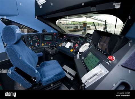 Interior view of the driver's cab of a Southeastern class 395 olympic ...