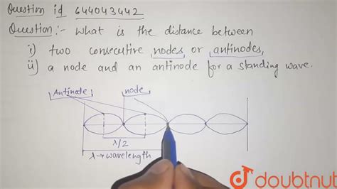 What Is The Distance Between I Two Consecutive Nodes Or Antinodes Ii