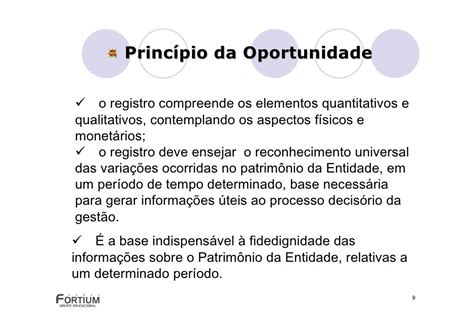 O Que O Princípio Da Oportunidade Determina Na Contabilidade