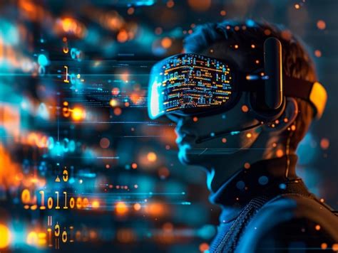 A Realidade Virtual É Uma Tecnologia De Informação - Homem vestindo capacete de realidade virtual vr gaming ciberespaço ...