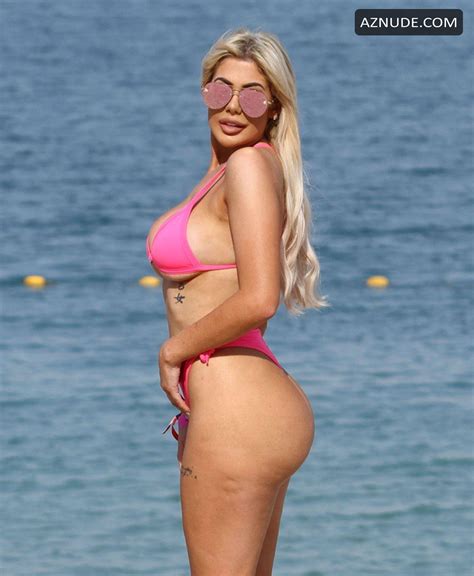 Chloe Ferry Sexy Looking Fabulous In Her Skimpy Pink Bikini AZNude