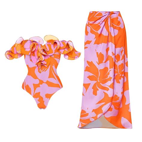 Ba Ador De Una Pieza Con Estampado Floral Para Mujer Conjunto De Bikini De Realce Adelgazante