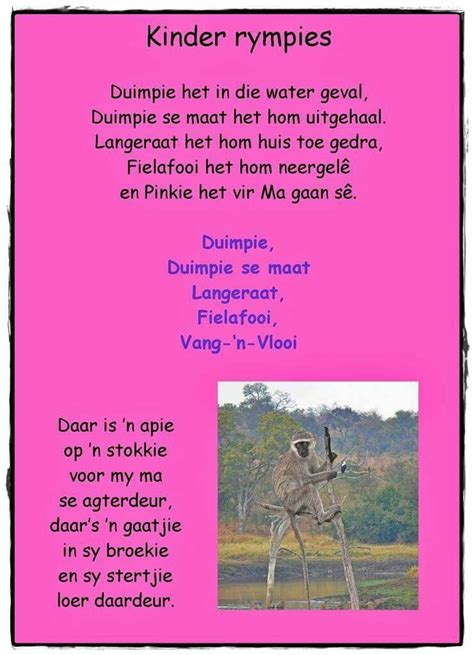 Afrikaans Poems For Kids