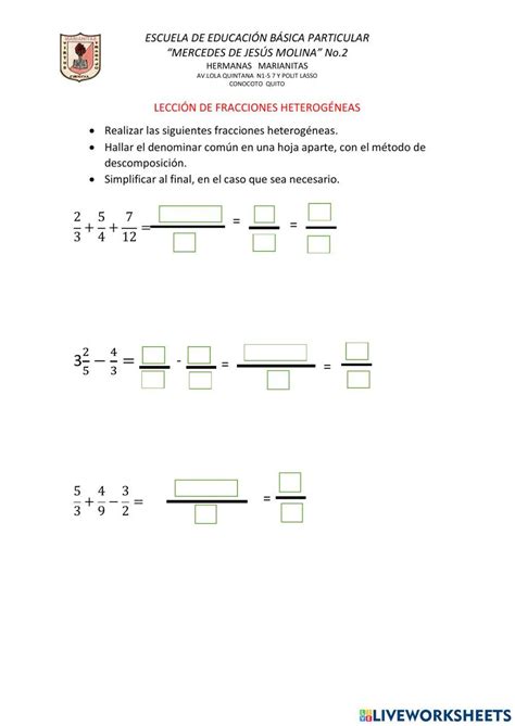 Fracciones hete… | Free Interactive Worksheets | 792091