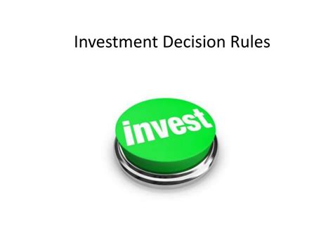 investment decision rules powerpoint