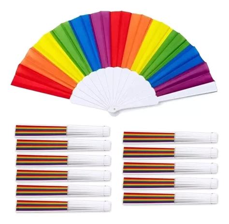 Abanicos Plegables Multicolor Orgullo Gay Pride March Lgbt Meses Sin Inter S