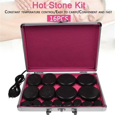 Pcs Hot Massage Basalt Stone Volcanic Stones Kit Rock Spa Oiled Massager Salon Ebay