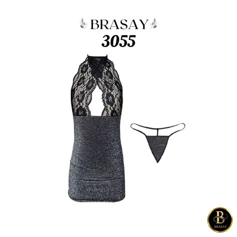 Jual Brasay Set Lingerie Wanita Baju Tidur Lingerie Bahan Lace Tanpa Lengan 3055 Shopee Indonesia