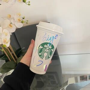 Starbucks Reusable Hot Coffee Cup UK Personalised Starbucks Etsy UK
