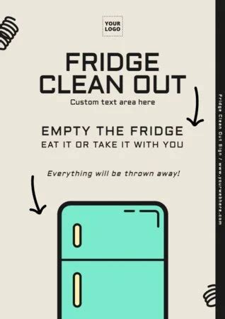 Free Fridge Clean Out Sign Templates