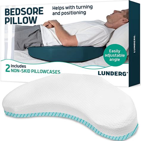 Lunderg Bedsore Pillow Positioning Wedge With Non Slip Pillowcases