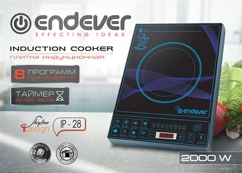 Индукционная плита ENDEVER Skyline IP-28 черный/синий купить в Донецке ДНР