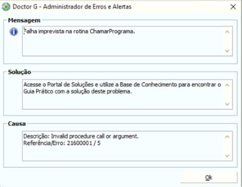 I Falha Imprevista Na Rotina Chamarprograma Ao Tentar