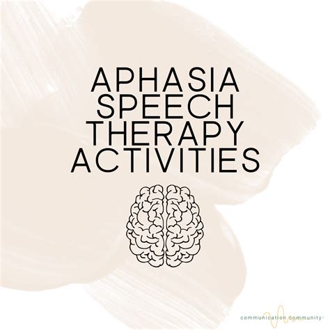 Aphasia Speech Therapy Activities Receptive Expressive Advocacy