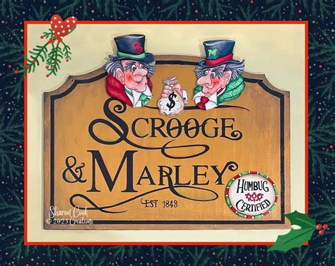 Scrooge And Marley Counting House Plaque Kit By Sharon And Roger Cook