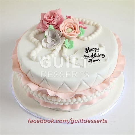 Elegant Birthday Cake Decorated Cake By Guilt Desserts Cakesdecor