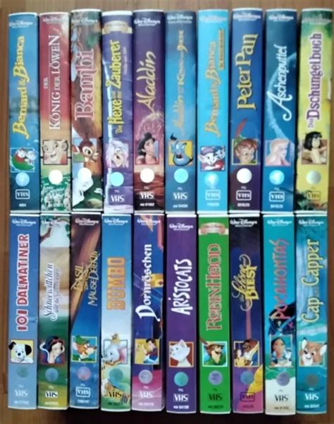 20 X VHS Walt Disney Meisterwerke mit Hologramm Rarität Sammlung