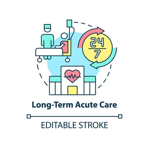 Long Term Acute Care Concept Icon Hospital Treatment Medical Center