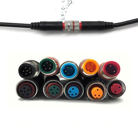 Julet 2 3 4 5 6 Pin Screw Type Small Power Waterproof Connector with ...
