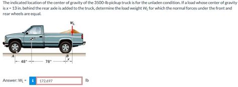 Solved The Indicated Location Of The Center Of Gravity Of Chegg