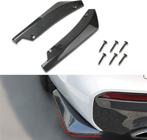 Amazon Gkmow Pack Rear Bumper Canard Diffuser Universal