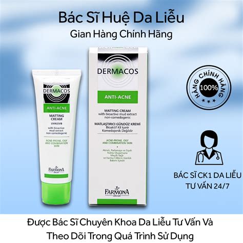 Kem Dưỡng Dermacos Farmona Dermacos Anti Acne Matting Cream 50ml Giảm