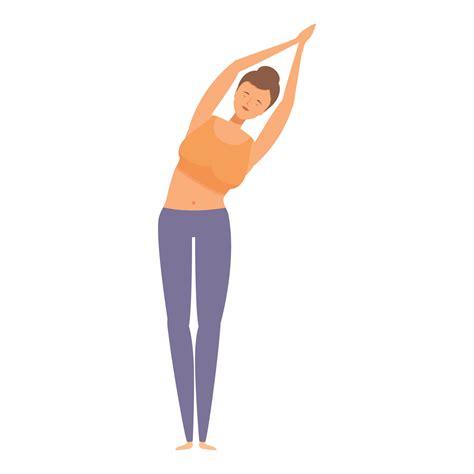 Young woman doing yoga standing side bend pose 47055665 Vector Art at