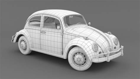 3d Model 1966 Volkswagen Beetle Turbosquid 1702990