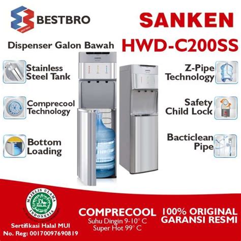 Jual Sanken Hwd C Ss Dispenser Bottom Load Graystainless Di Seller