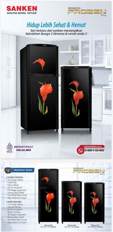 Jual Kulkas Sanken Skv 237 Frd 230 L 2 Pintu Di Seller Abadi Mentari