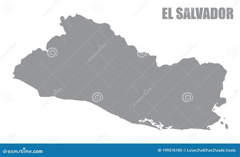 Mapa De Silueta De El Salvador Ilustraci N Del Vector Ilustraci N De