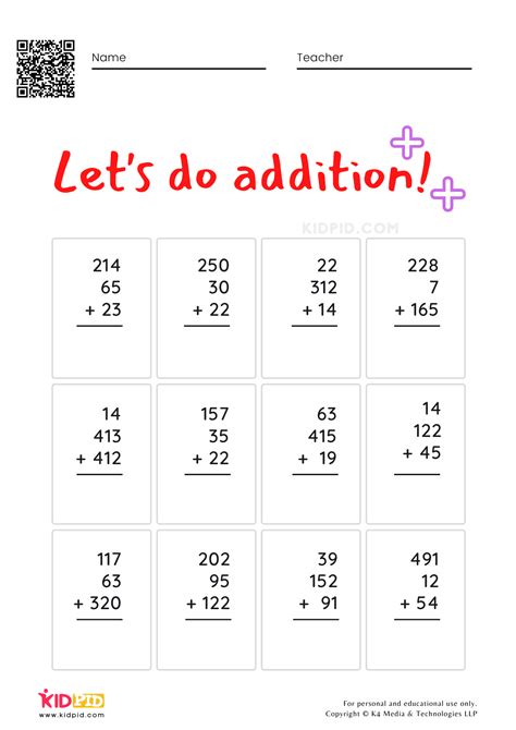 Adding Multi Digit Numbers Worksheets Adding Two Numbers Up