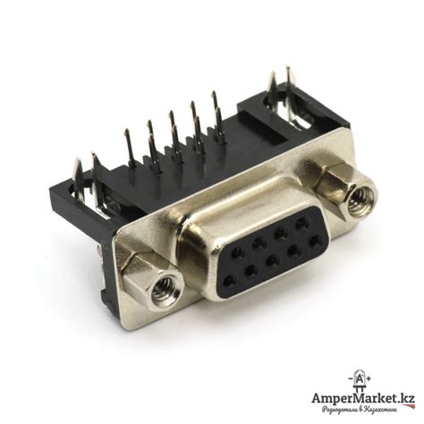 Разъем DB9 для RS-232 9pin на плату (мама) | AmperMarket.kz