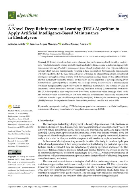 Pdf A Novel Deep Reinforcement Learning Drl Algorithm To Apply