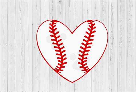Baseball Svg Heart Baseball Svg Baseball Clipart Baseball Cut File