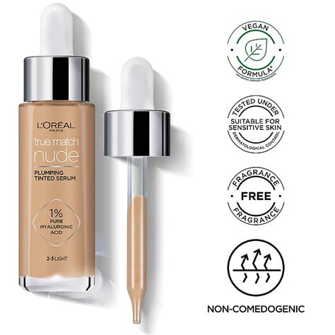 Køb True Match Nude Plumping Tinted Serum Very light 0 5 2 fra L Oréal Paris Matas