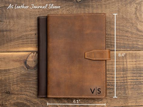 Personalized Notebook Cover A5 Leather Journal Cover Leather Etsy