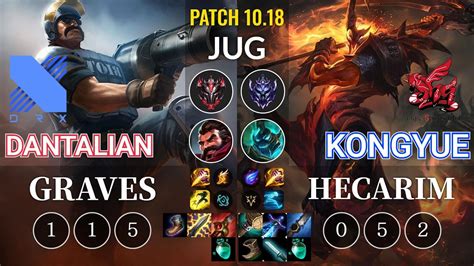 Drx Dantalian Graves Vs Ahq Kongyue Hecarim Jungle Kr Patch