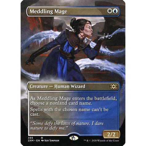 Mtg 金英語版 《翻弄する魔道士meddling Mage》 拡張アート ダブルマスターズ 2xm 2xmenex023ツクモヤ