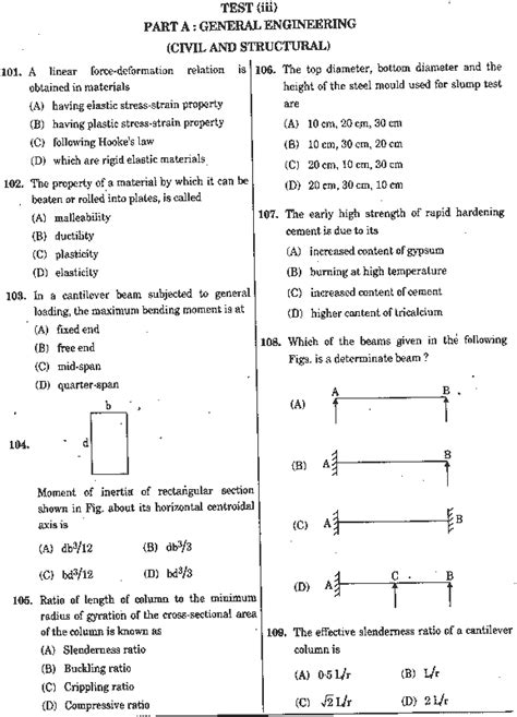 Ssc Je General Engineering Civil Question Paper With Answer Key