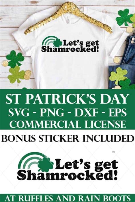 Let S Get Shamrocked Svg For St Patrick S Day Ruffles And Rain Boots