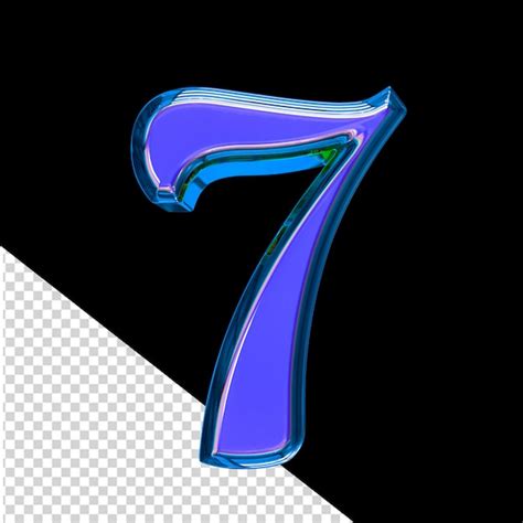 premium psd blue  symbol   blue frame number