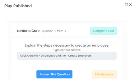 create quiz questions